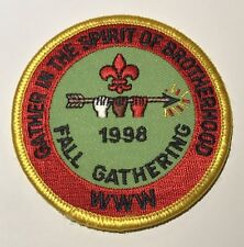 1998 OA Conclave Pocket PAtch Fall Gathering Boy Scout MC8 picture