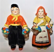 Vintage Yamaka Dutch Couple w/Flower Wall Plaques picture