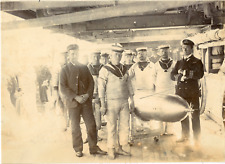 Asia, HMS Edgar, Vintage Albumen Print Torpedo 13x18 Cir Citrate Print picture