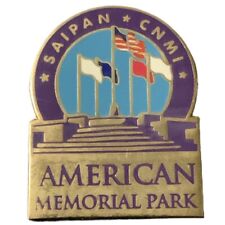 Vintage American Memorial Park Saipan CNMI Travel Souvenir Pin picture