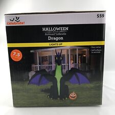 Airblown Inflatable 7.5 Foot Wide Light Up Dragon Gemmy Industries picture
