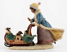 Lladro Winter Eskimo Girl w Dogs Sleigh Christmas Snow MINT in Large Lladro Box picture