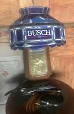 Vintage 1986 Stained Glass Busch Beer Light Never Used picture