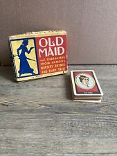 OLD MAID ANTIQUE VINTAGE PLAYING CARDS COMPLETE SET WITH BOX NURSERY RHYMES picture