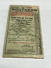 1927 Vintage Southern Railway Company / Virginia 1000 Mile Press Ticket picture