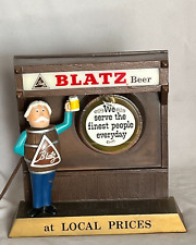 HTF Vintage Blatz Beer Barrel Keg Man Lighted Sign - At Local Prices picture