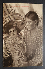 Navaho woman and papoose, Arizona illustrated postcard RPO pmk 1908 picture