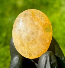 Hand Polished GOLDEN HEALER QUARTZ Crystal Palm Stone MADAGASCAR picture