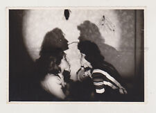 Two Young Woman Cigarettes Intimate Silhouette Backdrop of Shadows Lesbian Int picture