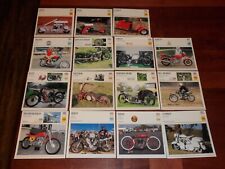 Lot of 15 Triumph BSA Cushman Merlin Indian Norton Motorcycle Information Cards  picture
