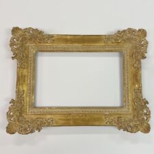 Antique Late 19c Carved Ornate French Louis XIII Style Gilt Gold Leaf Wood Frame picture