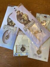 4  New Saint Anthony Pendant Medal Gold Silver Tone Necklace Franciscan Friars picture