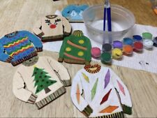 Christmas, Ugly Sweater, Wood, Paint, Kit, Christmas Craft, Ornament, Gift picture