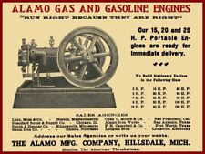 1905 Alamo Gas Engines NEW Metal Sign: Run Right Because they ARE Right picture