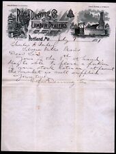 1897 Portland Me - Lumber - Rufus Deering Co - History Rare Letter Head Bill picture