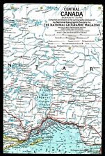 ⫸ 1963-7 July Vintage CENTRAL CANADA ONTARIO National Geographic Map - A1 picture