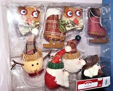 Holiday Time Christmas Ornaments 8-Piece Hand Made Ornament Set picture
