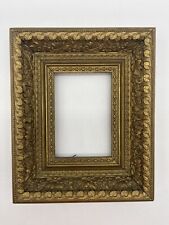 Antique Picture Frame gold wood vintage ornate wall art FITS 4x5.75” picture