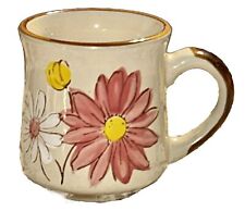 Vintage Sunnycraft (21101) Hand Decorated Stoneware Daisy Flower Coffee Tea Mug picture