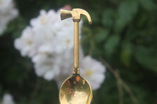 Vintage Spoon Hammer Shaped Go Smash an Egg Gold Coloured Breakfast Easter Gift picture