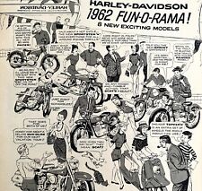 Harley Davidson FunORama Advertisement 1962 Motorcycle Comic New Models LGBinHD2 picture
