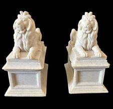 New York Public Library Lion Bookends Edward Clark Potter Patience Fortitude Set picture