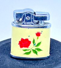 Vintage CMC 1960s Continental Japan Ivory Enamel with Red Rose Lighter to Repair picture