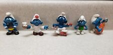 Lot 1980s Vintage Smurf collectible figures all as is picture