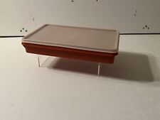 Vintage Tupperware 794-5 Bacon Deli Meat Keeper Paprika Red  With Lid Container picture