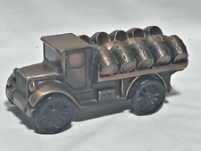 Banthrico 1928 Beer Delivery Truck with Beer Kegs Metal Coin Bank Cargo Barrels picture