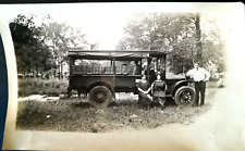C. 1920s Vintage Original Photo Open Air Truck/Touring Auto/Bus Men & Women picture