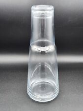 VTG Clear Glass Tall Tumble Up Bedside Water Carafe And Cup EUC 10¼
