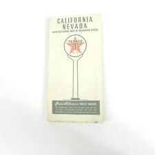 VINTAGE 1941 TEXACO OIL COMPANY MAP OF CALIFORNIA NEVADA TOURING GUIDE GAS OIL picture