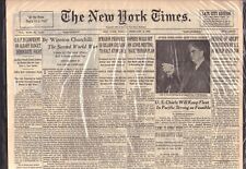 1950 February 3 NEW YORK TIMES Winston Churchill Sealed in Clear Vinyl Showcase picture