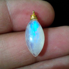 Natural Rainbow Moonstone Cabochon Drill Marquise Shape 8.60 Crt Loose Gemstone picture