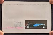 1985 Pebble Beach Concours Poster BUGATTI ROYALE Loralee Lyman Fair Cond picture