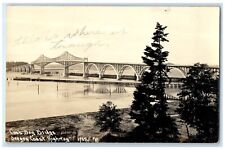 c1940's Coo's Bay Bridge Oregon Coast Highway RPPC Photo Vintage Postcard picture
