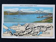 Vallejo California CA Carquinez Bridge Antique Photo Postcard picture