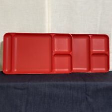 Set of 2 Tupperware 1535 Picnic Camp Divided Lunch Dinner Trays Red picture