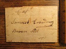 Antique Ephemera 1815 Stampless Letter to Captain Samuel Andrews Brown NH picture