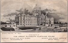 c1900s MINNEAPOLIS Minn. Advertising Postcard THE GREAT PLYMOUTH CLOTHING HOUSE picture