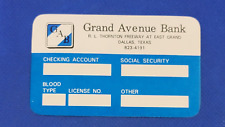 Vintage Bank Pocket Calendar Grand Avenue Bank & Trust Dallas Texas 1977 picture
