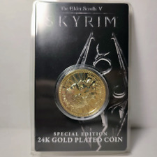 Skyrim The Elder Scrolls 24k Gold Plated Septim Coin Replica Official Badge picture