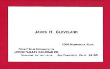 Vintage Lehigh Valley Railroad Business Card - LVRR - San Francisco - 1960's picture