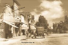 RPPC photo Thompsonville Michigan, Red Crown Gas, 1900’s picture