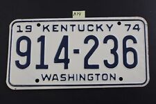 VINTAGE - 1974 KENTUCKY LICENSE PLATE - 914 236 - WASHINGTON COUNTY PLATE (A14 picture