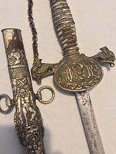 Antique 1800s Knights of Pythias Sword & Sampson Scabbard Ames ( Named Pinkham ) picture