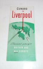 1950 Cunard to Liverpool SS Britannic SS Media SS Parthia Steamer Ship Pamphlet picture