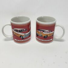 COCA-COLA - 1957 Route Saleman's Car '57 Chevy - 2002 Coffee Mug Cup Set of 2 picture