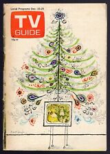 COVERS ONLY ~ CHRISTMAS by ARTIST RONALD SEARLE ~ 1972 TV GUIDE COVERS picture